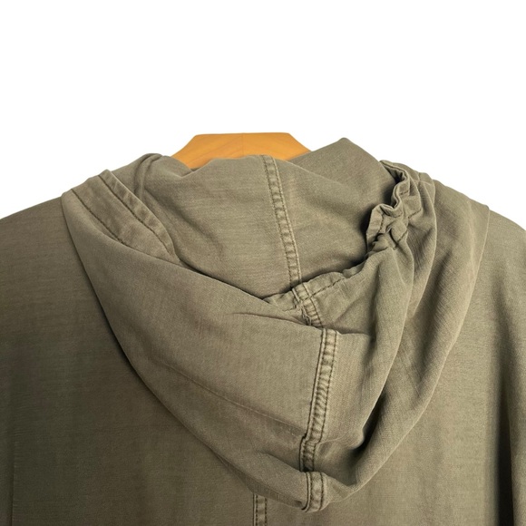 Free People Joshua Tree Utility Jacket Cotton Canvas Army Green Oversized Size M - Picture 12 of 14